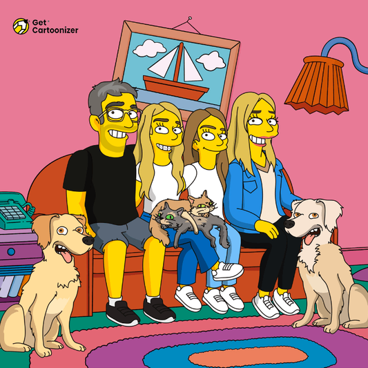Yellow Cartoon Portrait
